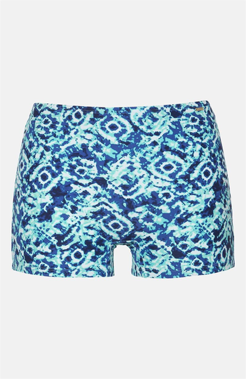 Blåmönstrad bikinitrosa boxer