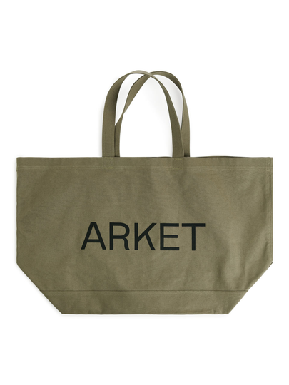 ARKET Oversized Canvas Tote - Green