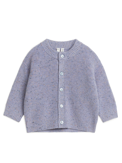 Neps Wool Cardigan - Purple