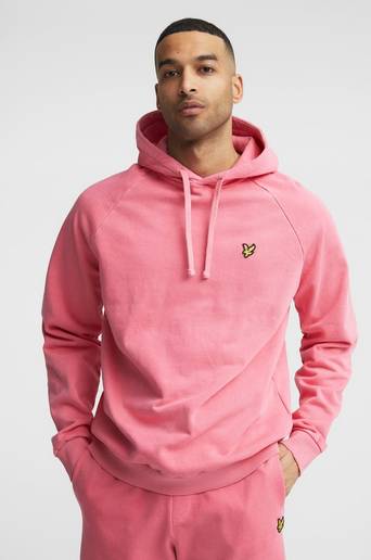 Lyle & Scott Hoodie Pigment Dye Hoodie Rosa