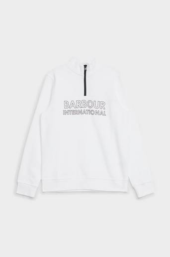 Barbour Ziptröja B.Intl Boys Halt Half Zip Vit