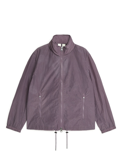 Hooded Windbreaker Jacket - Purple