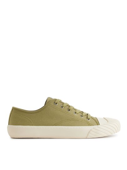 Cotton Twill Trainers - Yellow