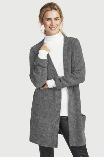 Mönsterstickad cardigan