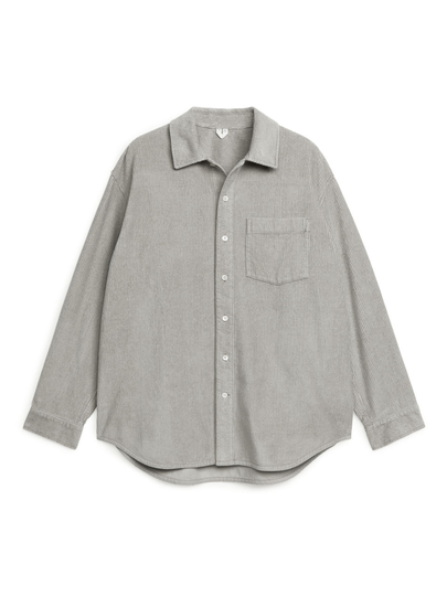 Oversized Corduroy Shirt - Grey