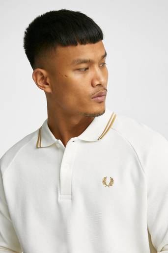 Fred Perry Sweatshirt Panel Polo Vit