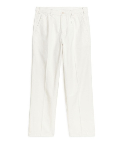 Cotton Canvas Utility Trousers - White