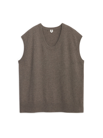 Cashmere Vest - Brown