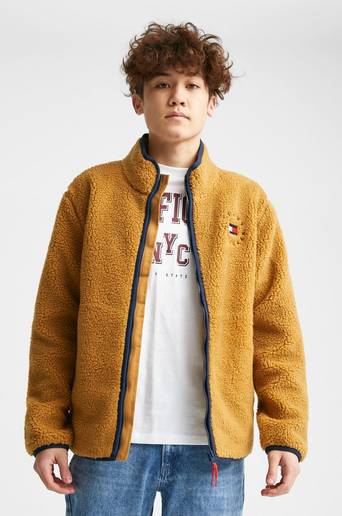 Tommy Hilfiger Tröja U Heritage Badge Sherpa Jacket Brun