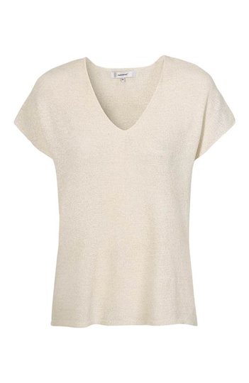 Soyaconcept Finstickad topp Pisha Ljusbeige