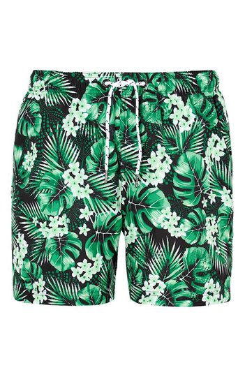 Cellbes Badshorts Grön Mönstrad