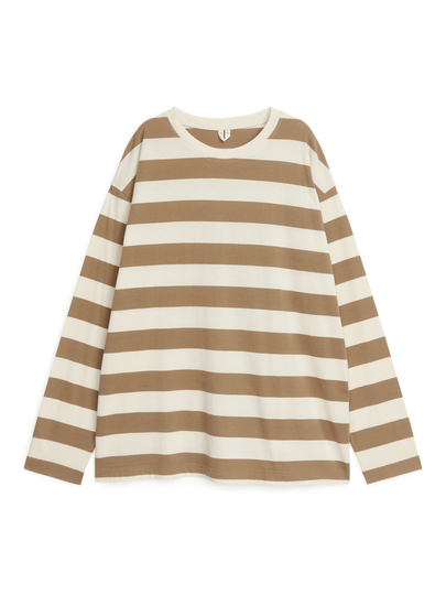 Oversized Pima Cotton T-shirt - Beige