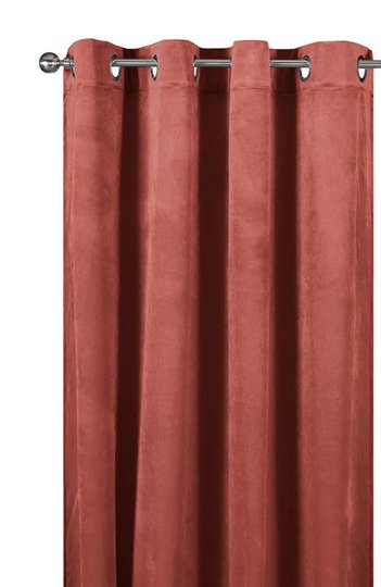 Cellbes Gardinlängder sammet enfärgad 2-Pack Rost