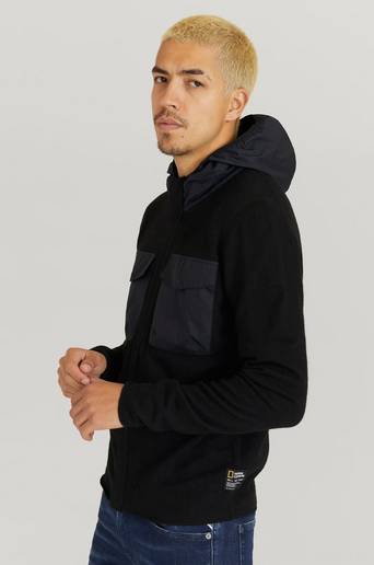 National Geographic Tröja Zip Jacket Flatknit Svart