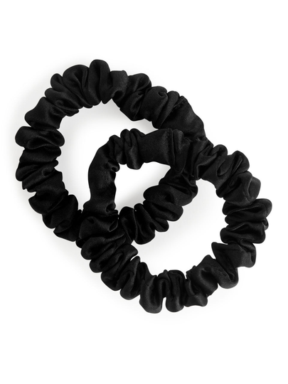 Silk Scrunchies - Black