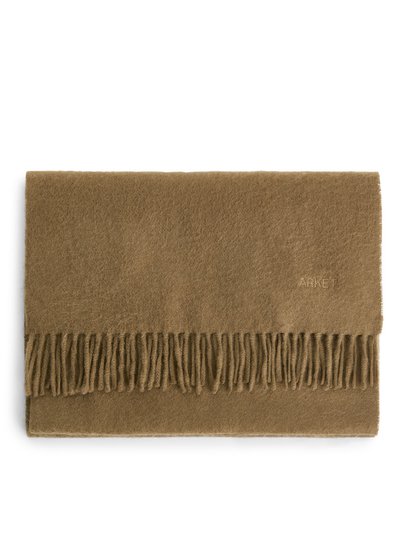 Woven Cashmere Scarf - Yellow
