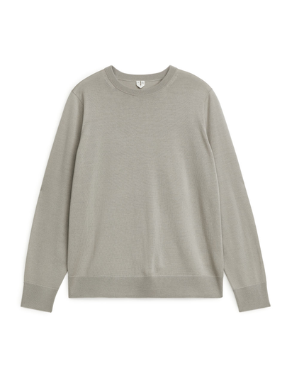 Fine Knit Merino Jumper - Green