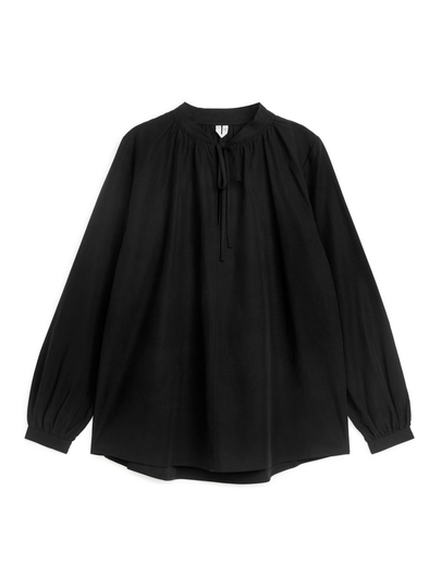 Airy Lyocell Blouse - Black