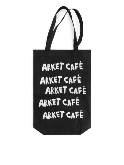 ARKET CAFÉ Canvas Tote Bag - Black