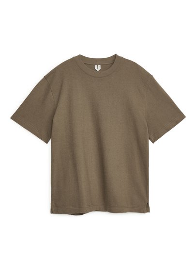 Cotton Towelling T-Shirt - Beige