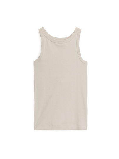 Rib Tank Top - Beige