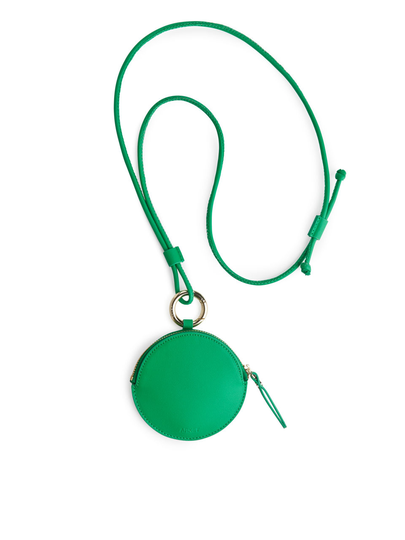 Leather Coin Pouch - Green