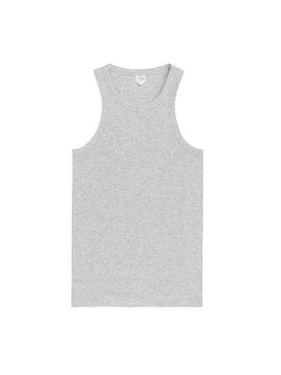 Rib Racer Tank Top - Grey