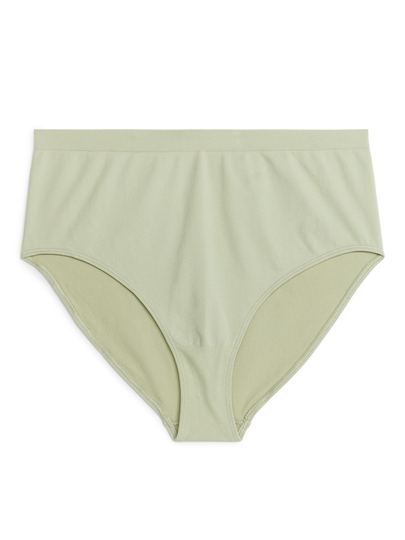 High Waist Seamless Briefs - Green