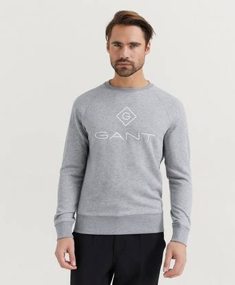 Gant Sweatshirt D1 Gant Lock-Up C-neck Sweat Grå