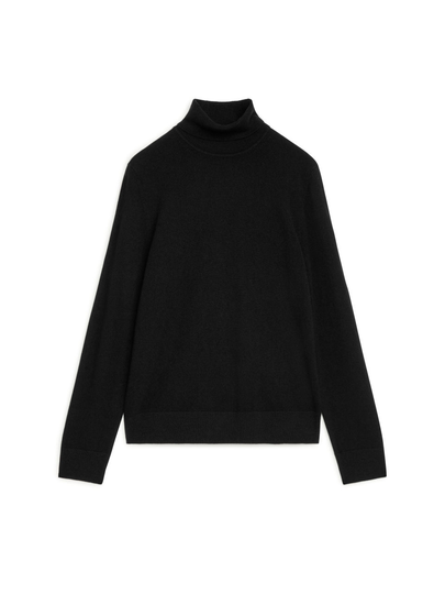 Cashmere Roll Neck - Black