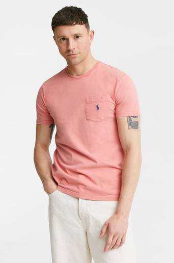 Polo Ralph Lauren T-Shirt Cotton Linen T-Shirt Röd