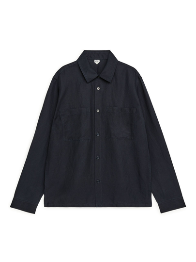 Lyocell-Linen Shirt - Blue