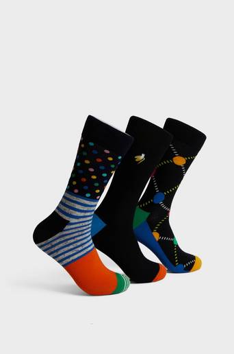 Happy Socks 3-Pack Strumpor Classic Socks Gift Set Svart