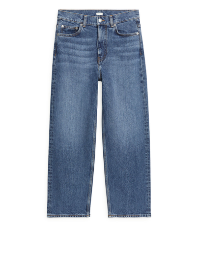 STRAIGHT CROPPED STRETCH Jeans - Blue