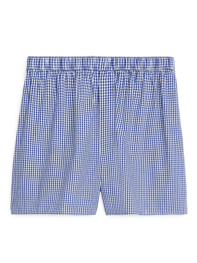 Woven Cotton Boxer - Blue