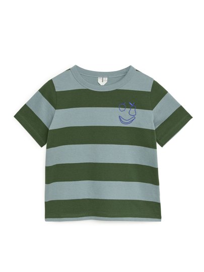 Block-Striped T-Shirt - Turquoise