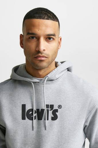 Levi's Huvtröja Relaxed Graphic Hoodie Grå