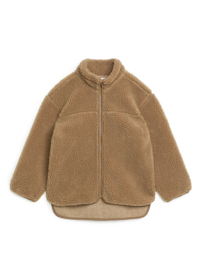 Relaxed Pile Jacket - Beige