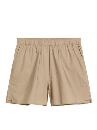 Poplin Shorts - Beige
