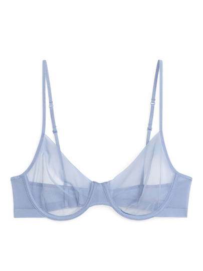 Mesh Wire Bra - Blue