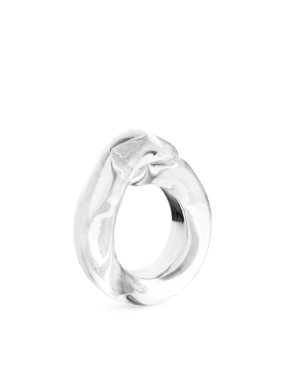 Glass Napkin Ring - White