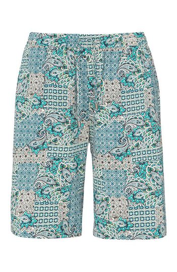 Cellbes Shorts med resår i midjan Blå Paisley
