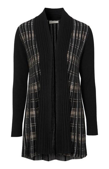 Freequent Cardigan Cloe Svart Mönstrad