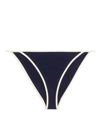 Contrast Binding Bikini Bottom - Blue