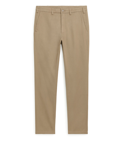 Slim Cotton Chinos - Beige