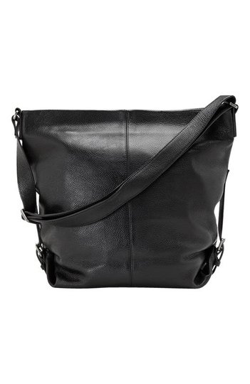 Ceannis Skinnväska Grained Leather Svart