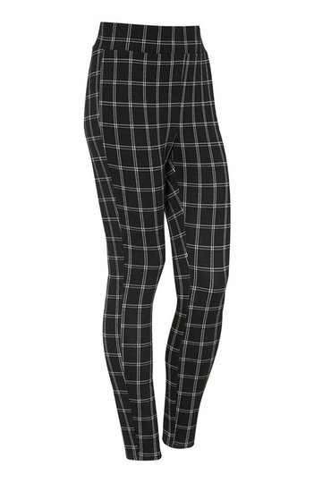 Cellbes Rutiga leggings i stretchjacquard Svart Rutig