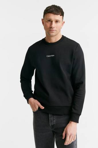 Calvin Klein Sweatshirt Interlock Micro Logo Sweatshirt Svart