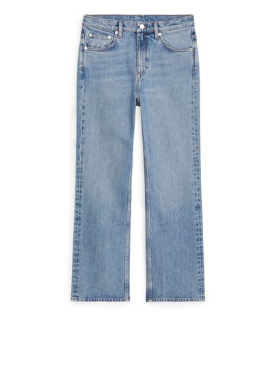 FLARED Cropped Jeans - Blue