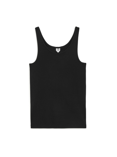 Rib Tank Top - Black